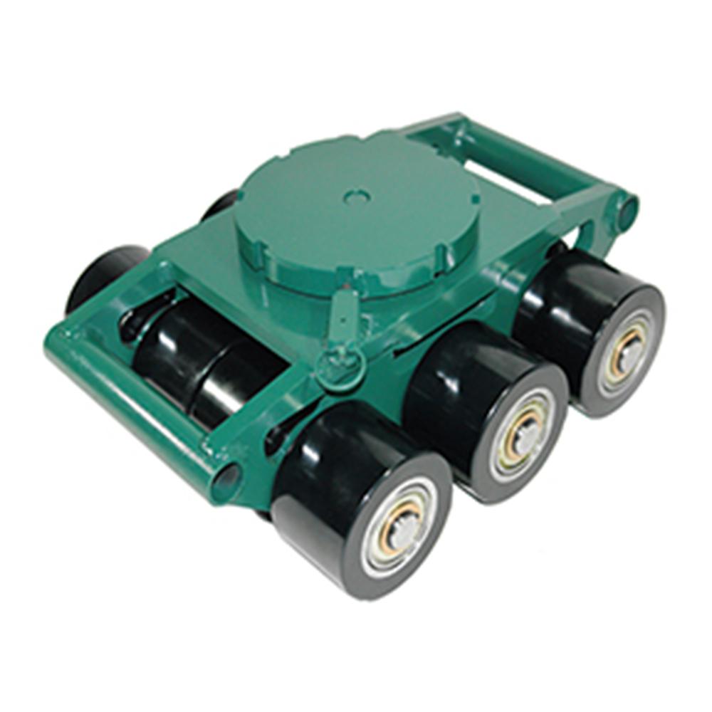 Hilman Heavy Moving Bull Dollies, 18 Ton Swivel Smooth Top, Poly Wheels