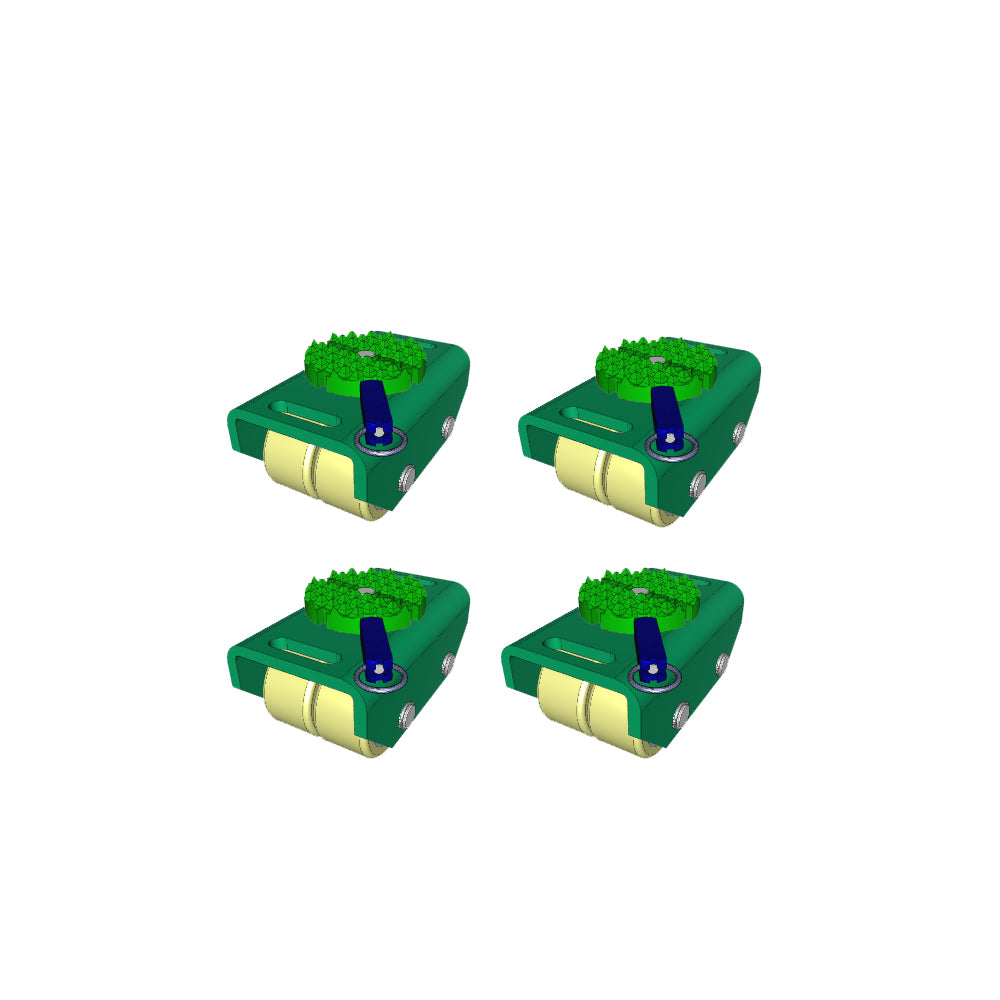 Hilman 12 Ton Swivel Diamond Top Bull Dolly Kit With Poly Wheels