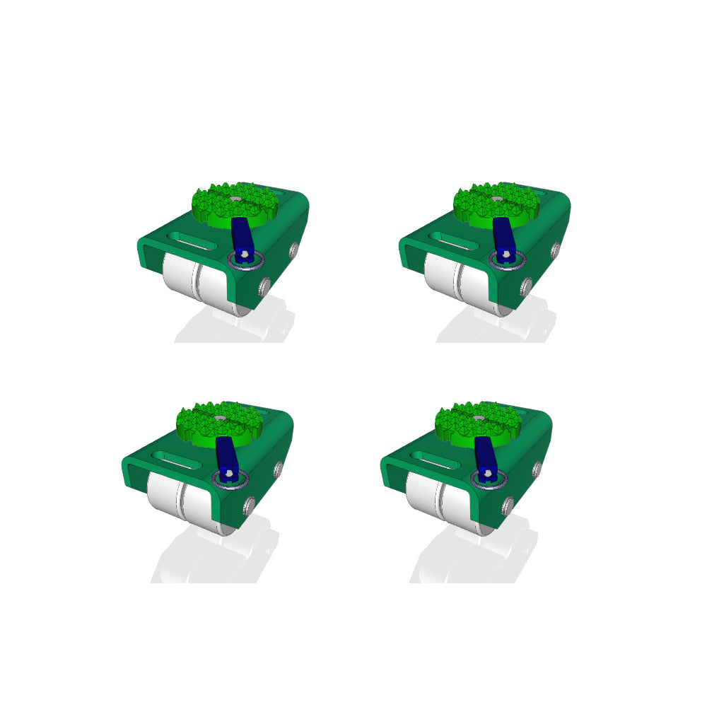 Hilman 12 Ton Swivel Diamond Top Bull Dolly Kit with Steel Wheels