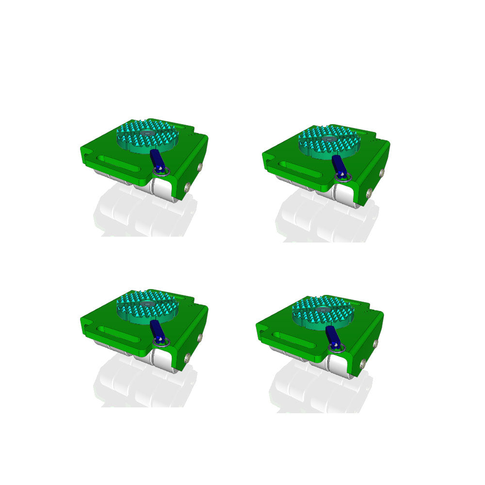 Hilman 24 Ton Swivel Diamond Top Bull Dolly Kit with Steel Wheels