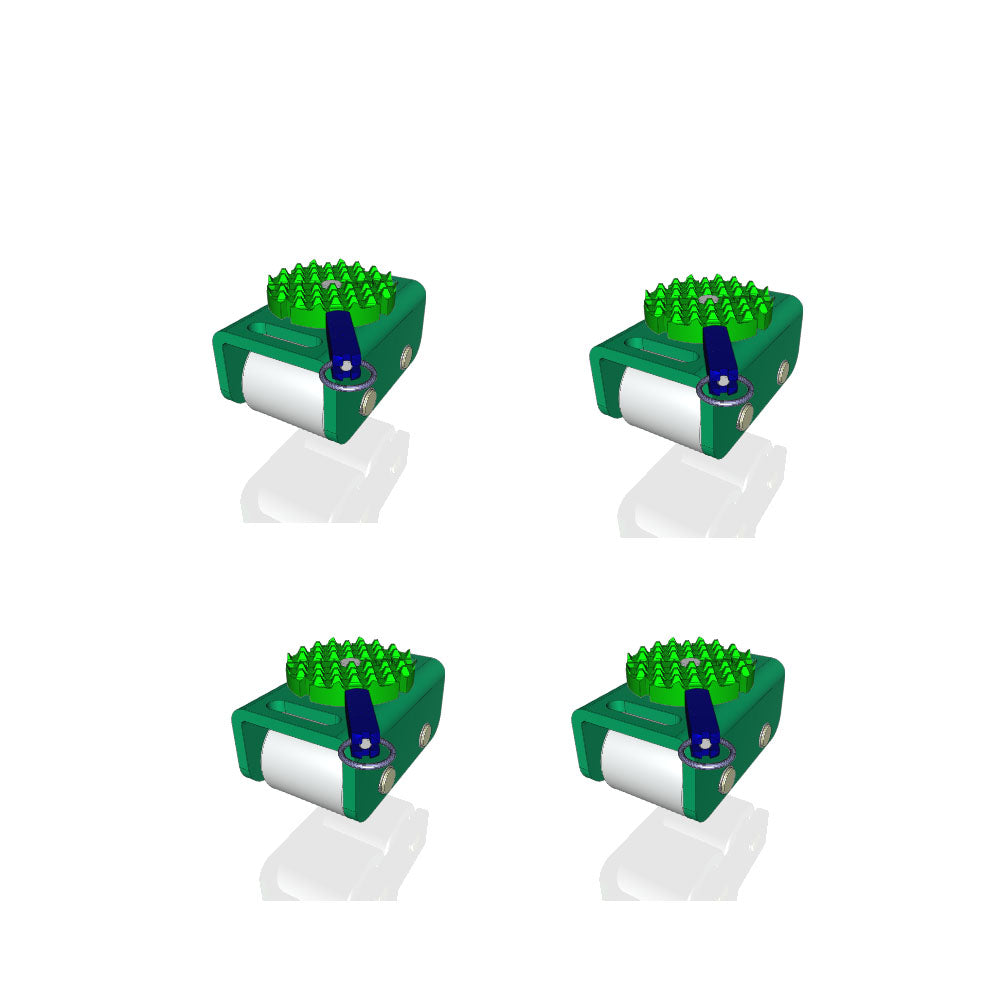 Hilman 4 Ton Swivel Diamond Top Bull Dolly Kit with Steel Wheels