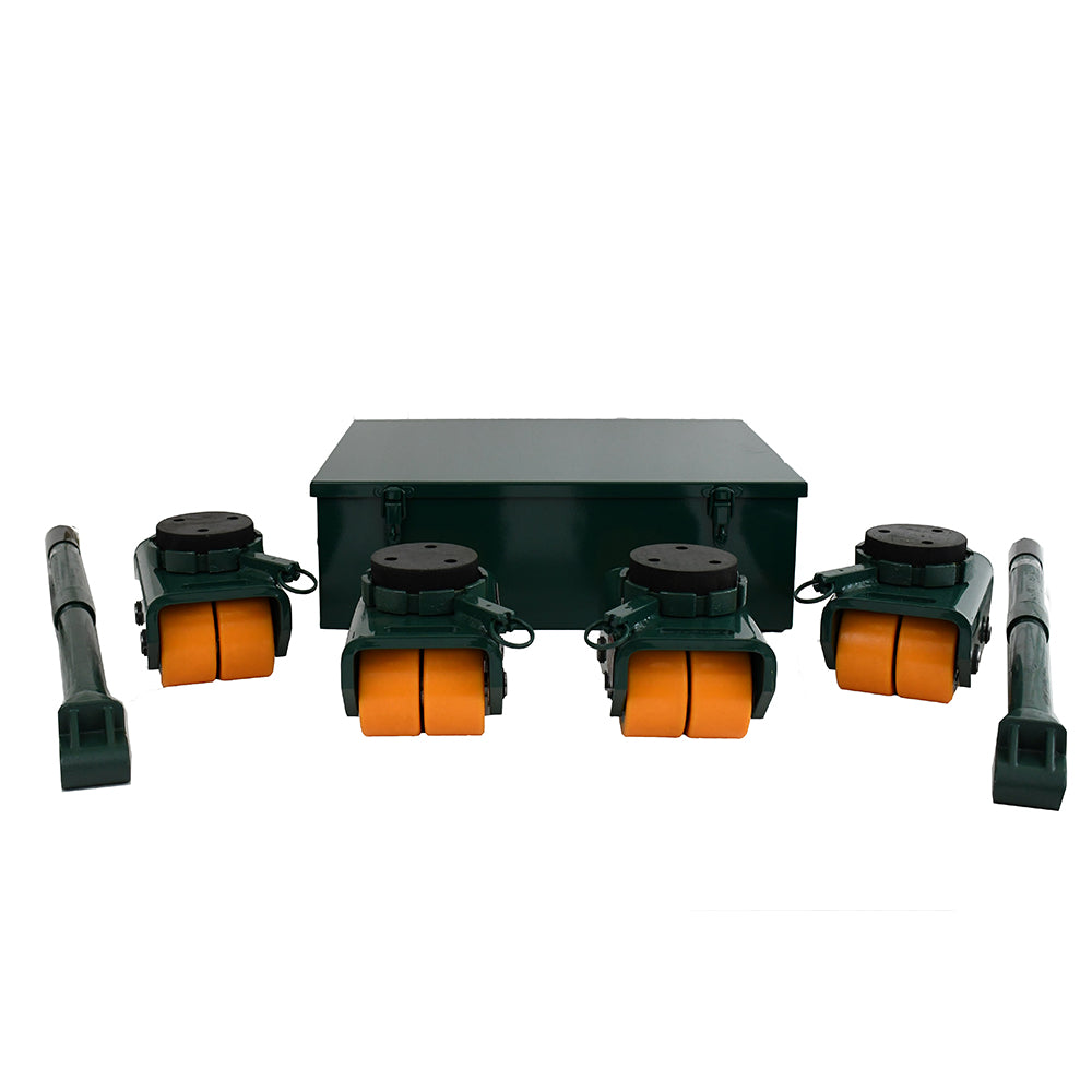 Hilman 12 Metric Tons (26450 lbs) Swivel Padded Top Bull Dolly Kit With Poly Wheels - Quantity Available for Quick Ship: 2