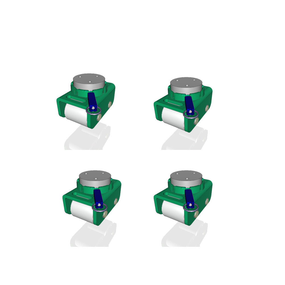 Hilman 4 Ton Swivel Padded Top Bull Dolly Kit with Steel Wheels